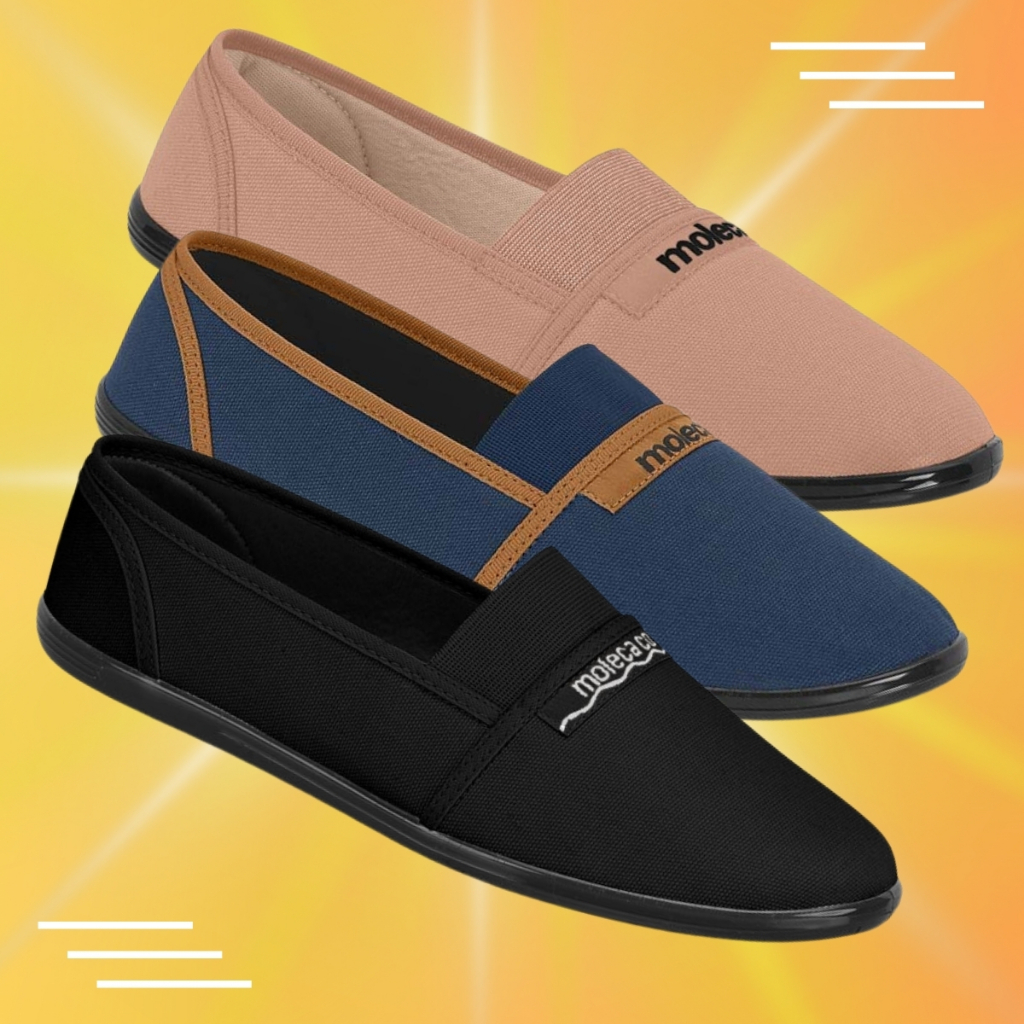 Sapatilha Feminina Moleca Pano Tecido Tradicional Flexível Confortável Dançar Forró Original 52059