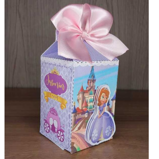 Kit Festa - 10 Caixas Milk Princesa Sofia - Lembrancinhas Personalizadas - Papelaria Personalizada