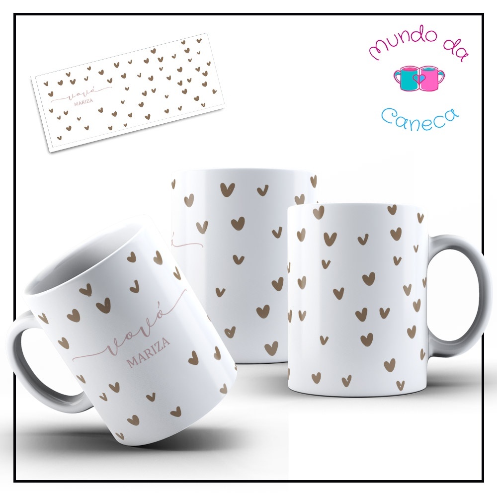 02 Canecas Personalizadas Vovô e Vovó com seus NOMES (qualquer grau de parentesco)