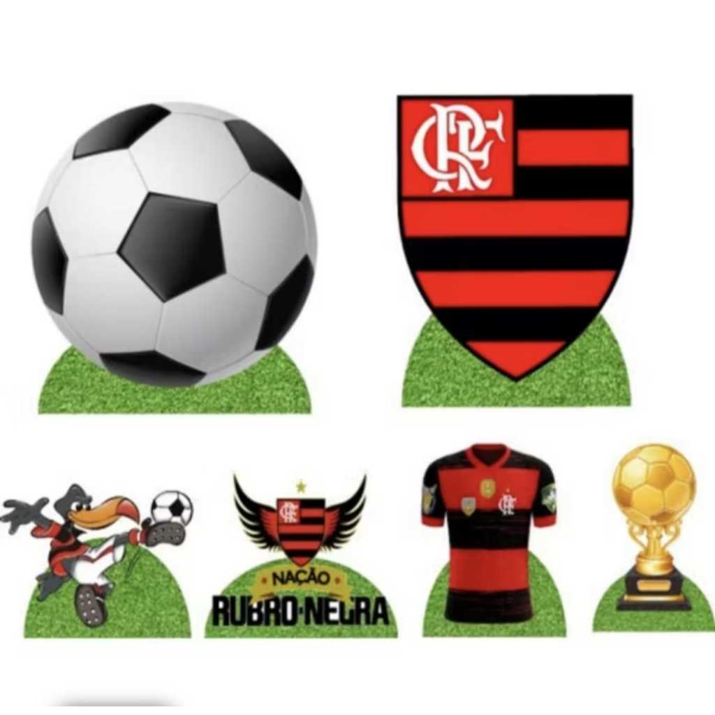 Kit Decorativo de displays totem de festas em mdf DECORAÇÃO FUTEBOL BF 002 em Oferta na Shopee
