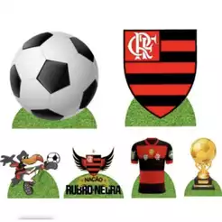 Kit Decorativo de displays totem de festas em mdf DECORAÇÃO FUTEBOL BF 002