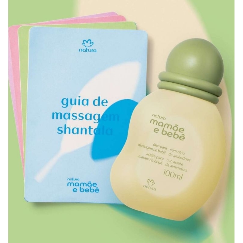 Óleo com Guia de Massagem no Bebê Natura Mamãe e Bebê