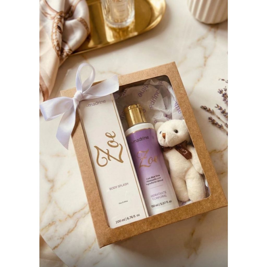 Kit Perfumado: Body Splash 200 ml e Hidratante Corporal Zoe 150 ml com BRINDE