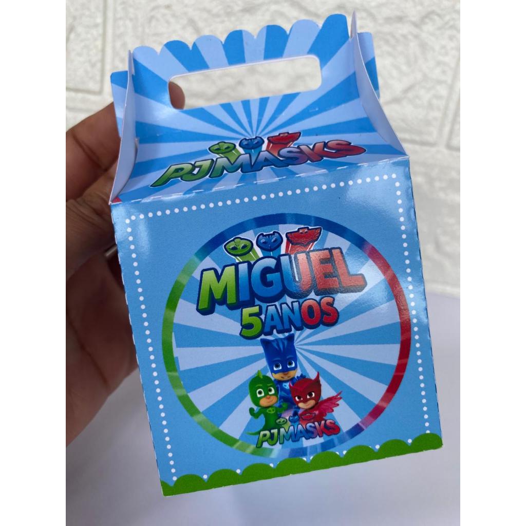 Caixa Maleta PEGUE E MONTE PJ MASKS Kit festa pegue e monte PJ MASKS Caixa Pegue e Monte Personalizda PJ MASKS  Festa