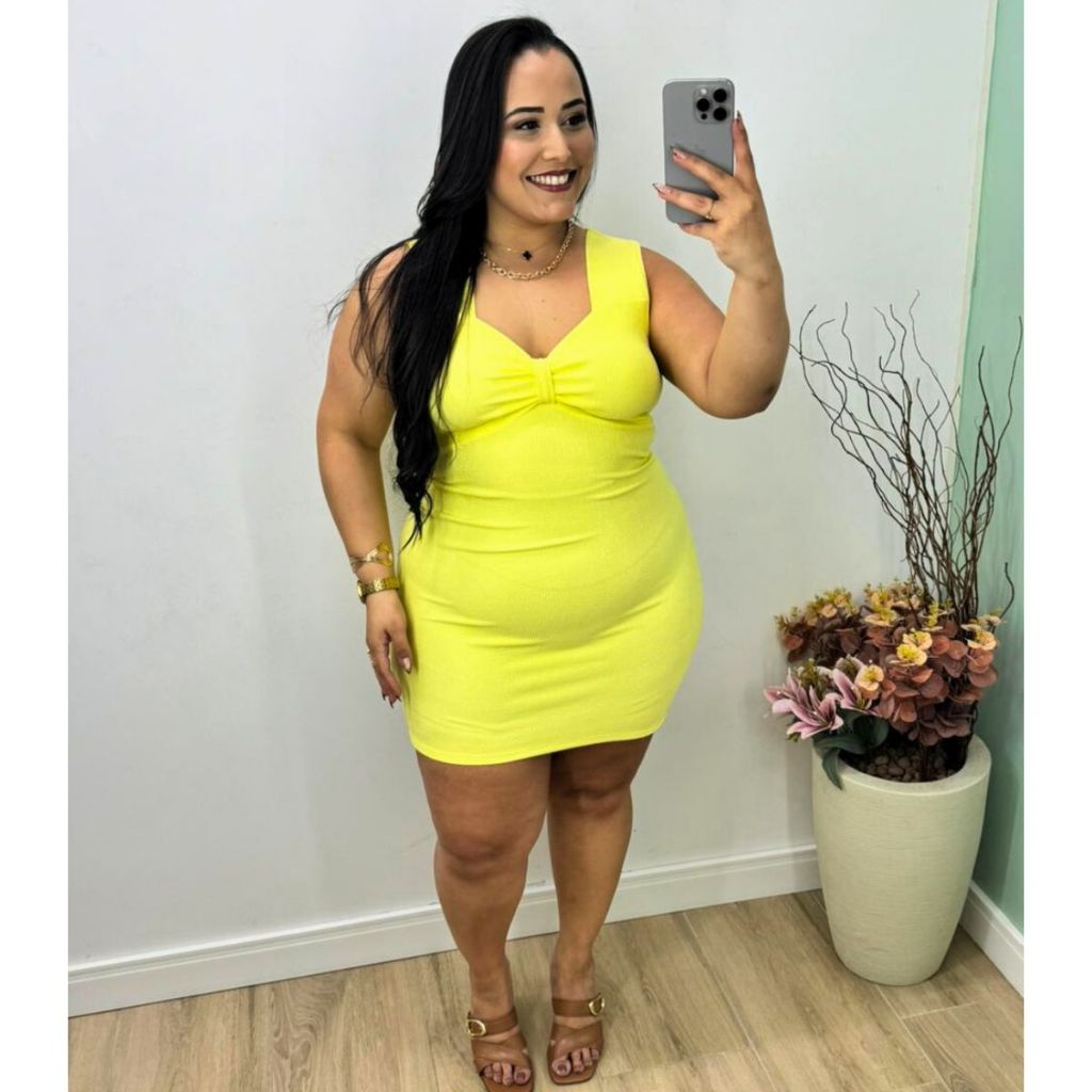 Vestido Plus Size Balada Festa Alça Grossa Com Bojo Malha Anaruga Zero Transparencia Promoçao — imagem 2 de 2