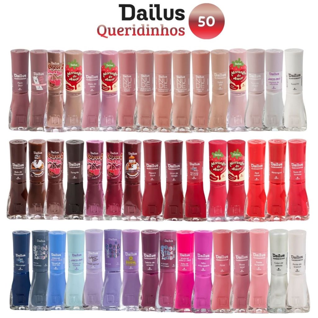 KIT 50 ESMALTES DAILUS NOVA COLEÇÃO - ENVIO IMEDIATO ATACADO MANICURE em Oferta na Shopee