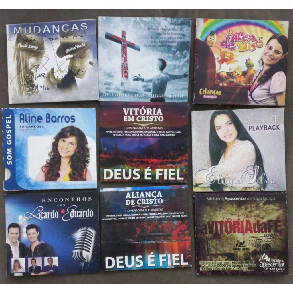 Cds Gospel Louvor diante trono aline barros Ricardo e eduardo apascentar Paula zamp gabriel rochaEliane silva unção e ad