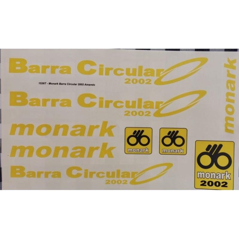 ADESIVOS COLANTE MONARK BARRA CIRCULAR 2002 AMARELO