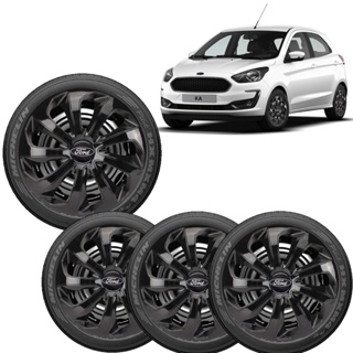 Kit 4 Carlotas Esportivas Velox Aro 13 14 15 Black Compativel Com Fiesta Ka Courier em Oferta na Shopee