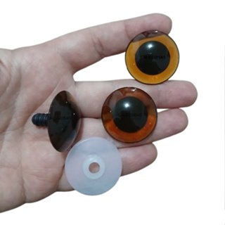 10 Olhos=5 Pares N30 Caramelo Amigurumi Artesanato Com Pino + Trava Reta Urso Boneca Fantoche em Oferta na Shopee