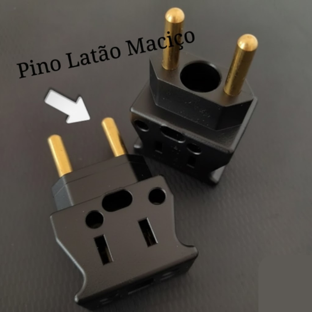 Adaptador Pino Macho 20 Amperes Tomada 20A Reforçado Bivolt Resistente Dif