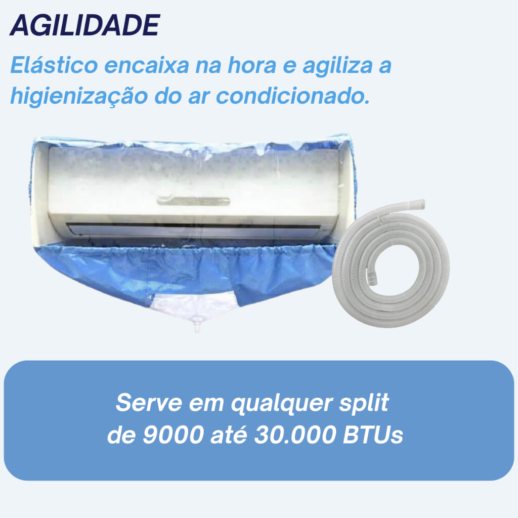 Bolsa Coletora para Limpeza De Arcondicionado Split 9 A 30000 Btus