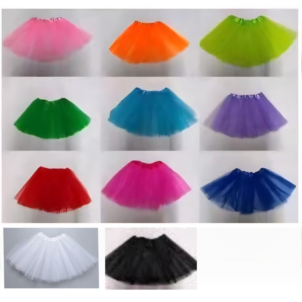 Saia  De Tule Infantil 30cm Liso Para Festa Fantasia Canaval