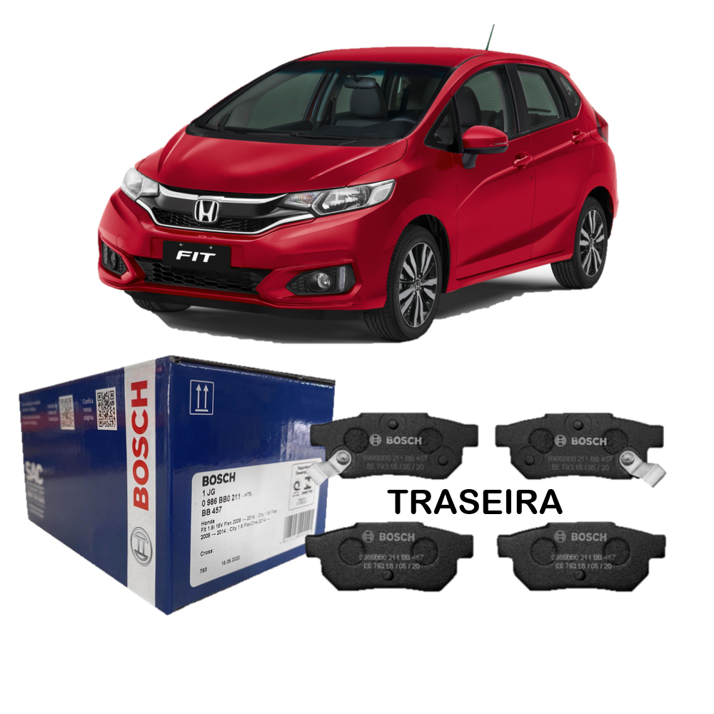 Pastilha Freio Traseira Honda City Fit 2009 2010 2011 2012 em Oferta na Shopee