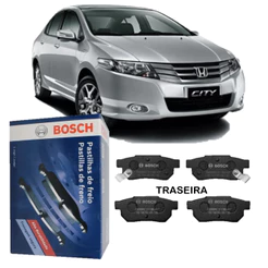 Jogo Pastilha Freio Traseira Bosch Honda City 2009 A 2017