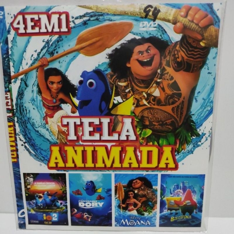 dvd tela animada 4x1 novo copia