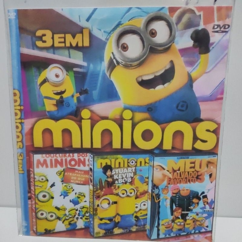 dvd Minions 3x1 novo copia