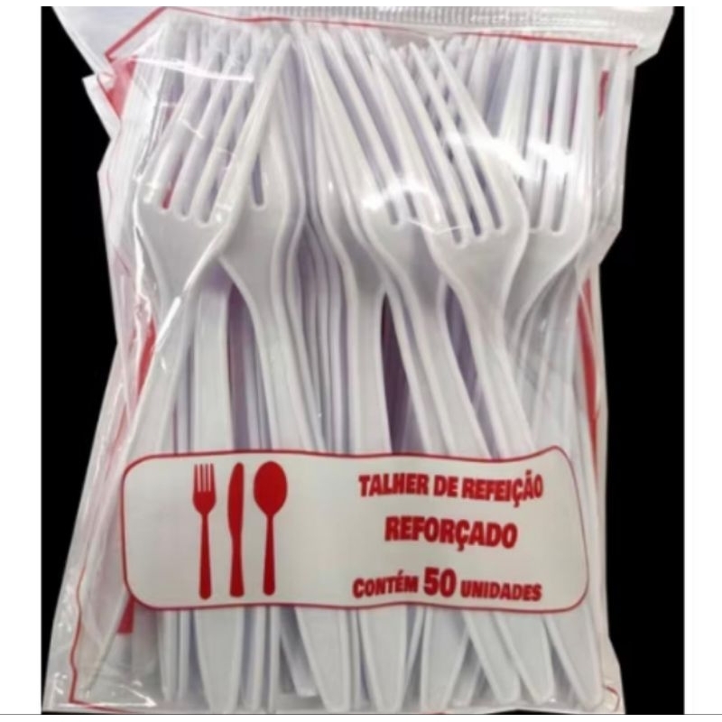 Garfo Descartável Reforçado Master para Refeições Churrasco Delivery em Oferta na Shopee