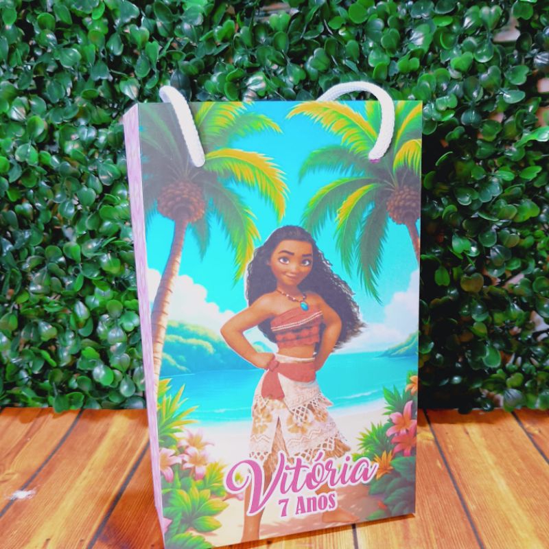 Sacolinha lembrancinha Moana com Nome da Criança Personalizada Sacolinha Surpresa PEGUE E Monte