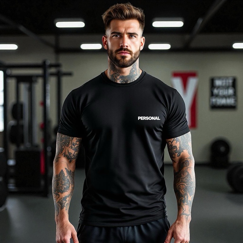 Camiseta Dry Fit Masculina Personal Trainer Academia – Respiração Rápida, Antissuor, Treino Fitness Pro