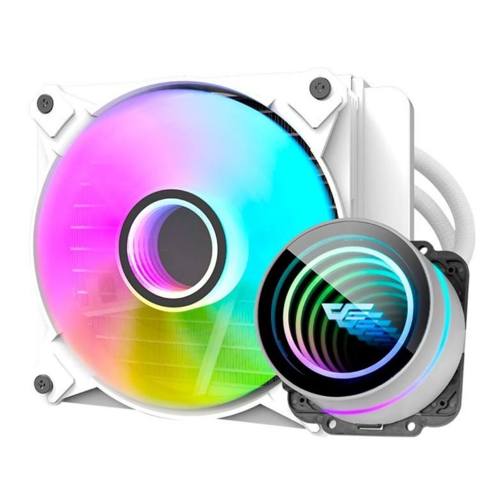 Water Cooler LED Argb 120mm Branco com Bomba Infinity Twister Darkflash 12V