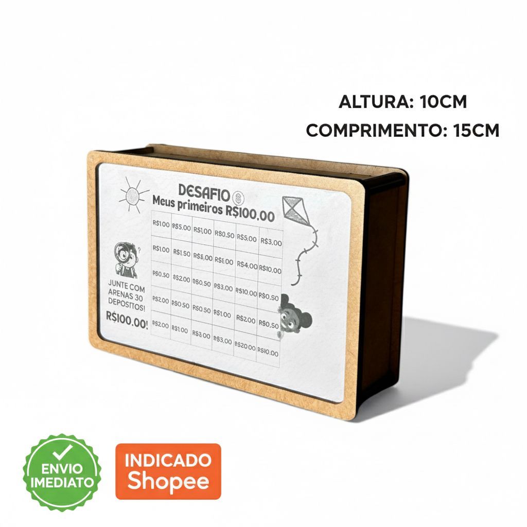 kit Cofrinho infantil junte 100 reais ideal para aniversario festas crianças educação financeira