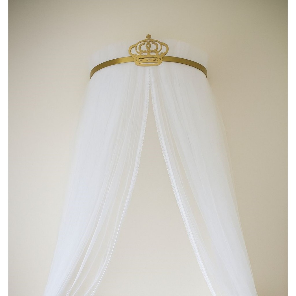 dorsel infantil + mosquiteiro tule suporte coroa realeza