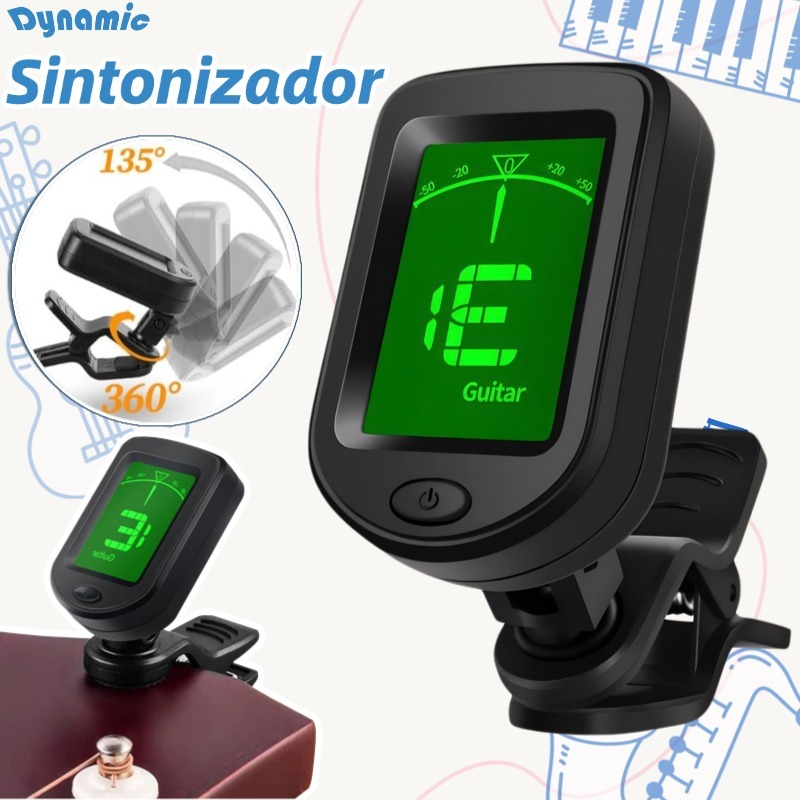 Afinador Digital Cromático Clip Violão Viola Guitarra Cavaco em Oferta na Shopee