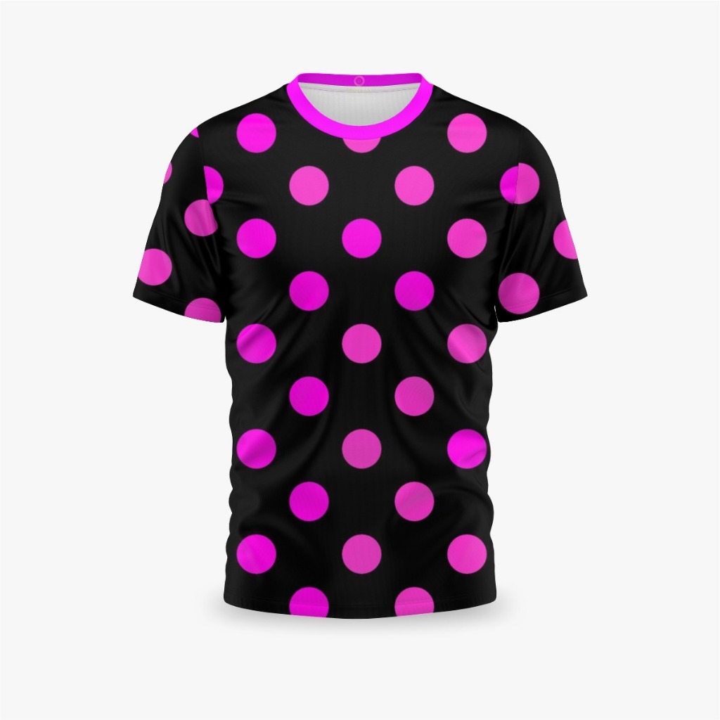 Camisa Camiseta Bolinha Blusa Poá Estampada Tendencia 2026 Bola Roxa Adulto Infantil Unissex