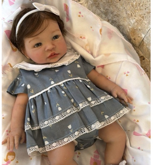 bebê Reborn silicone sólido original menina Syhan 45cm molinha como bebê verdade