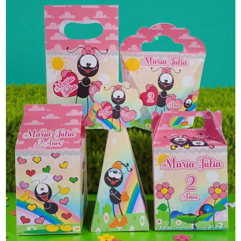 Kit Festa Smilinguido Menina 50 Caixas + 20 Tags Para Dopcinhos em Oferta na Shopee