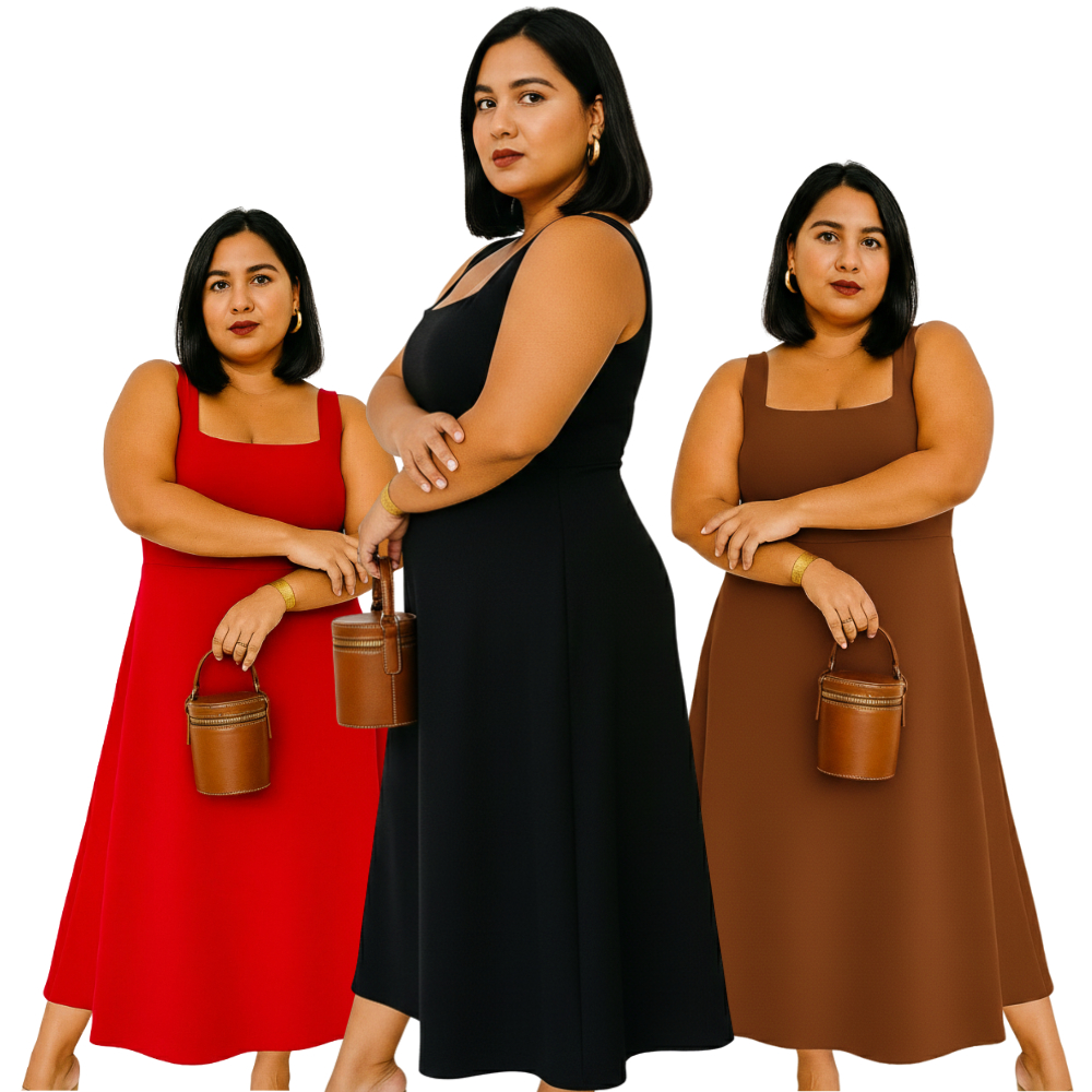 Vestido Longo Plus Size Feminino