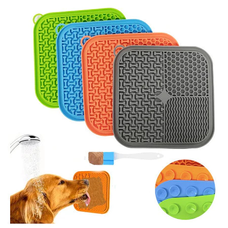 Tapete Comedouro Slow Feeder – Cães Gatos, Reduz Stress e Banho Comida em Oferta na Shopee