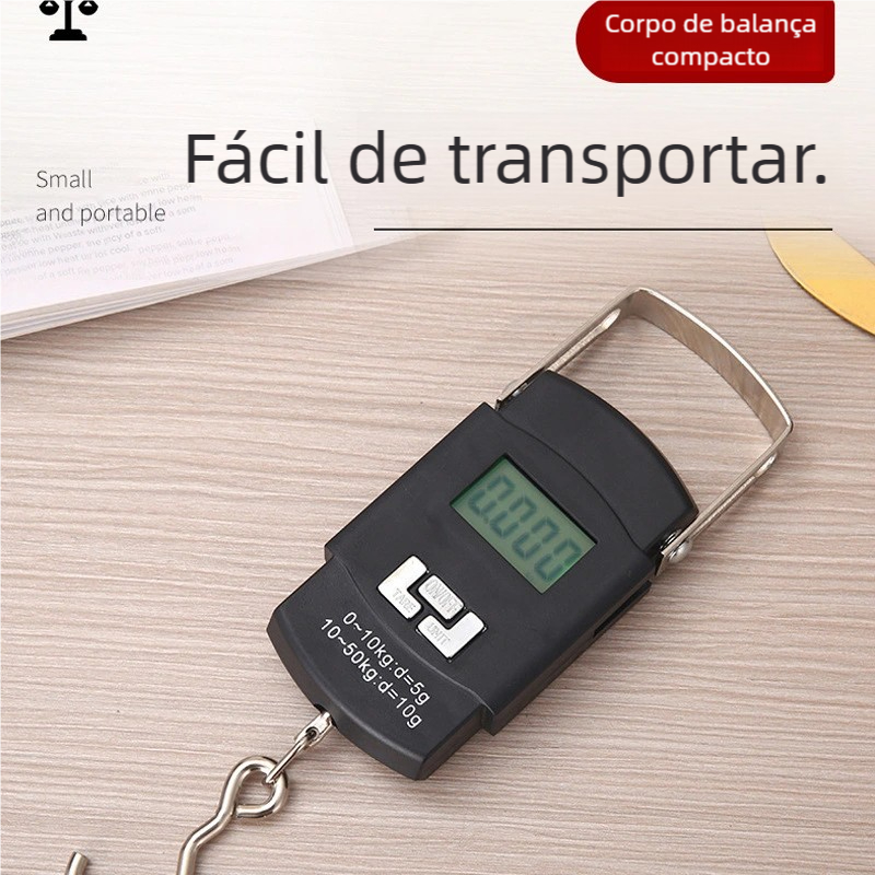 Imagem Balança Digital Gancho Portátil de Mão – Até 50kg para Bagagem e Mala