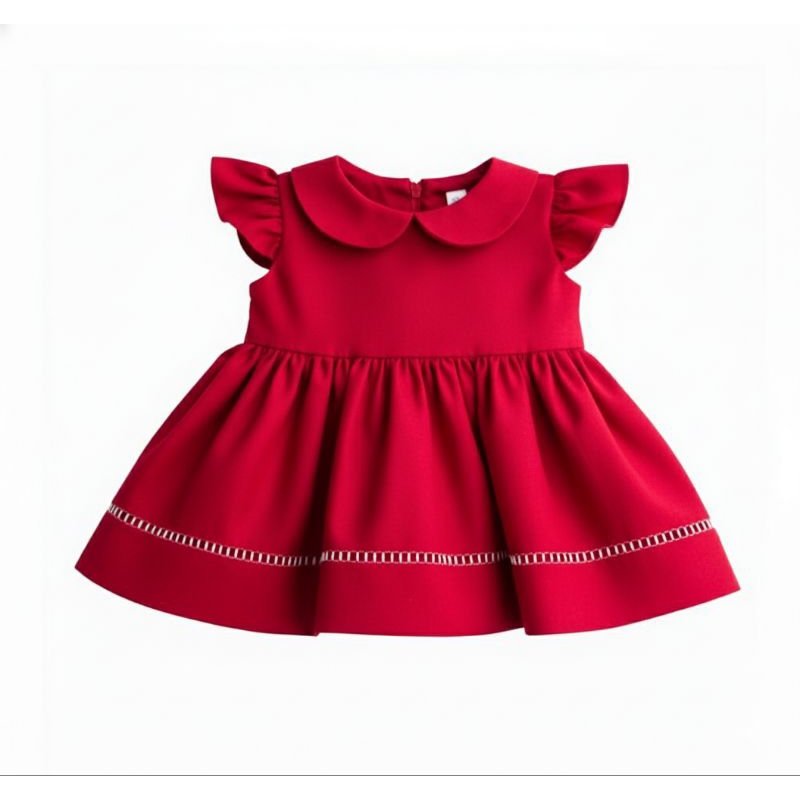 VESTIDO MIRELA BEBÊ,DETALHE EM PONTO PALITO. em Oferta na Shopee