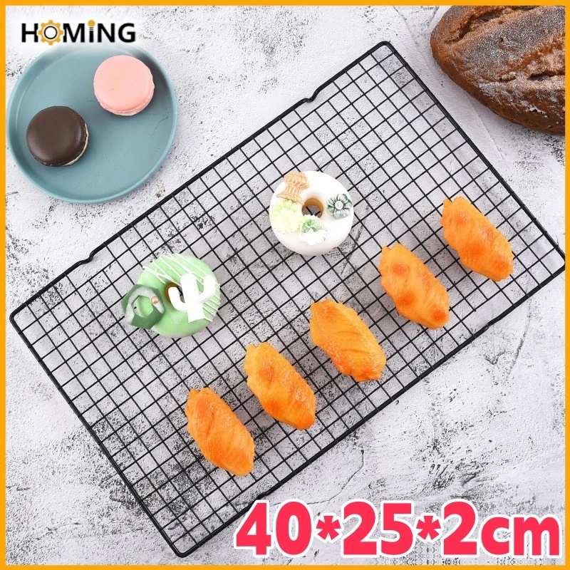 Kit 2/1 Grade de Resfriamento de Metal Antiaderente Ideal para Esfriar Bolos Pães Biscoitos Com 4Pés