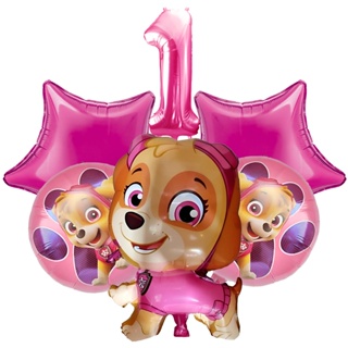 Kit 6 Balão Skye Patrulha Canina Número Estrela Redondo Festa Aniversário em Oferta na Shopee