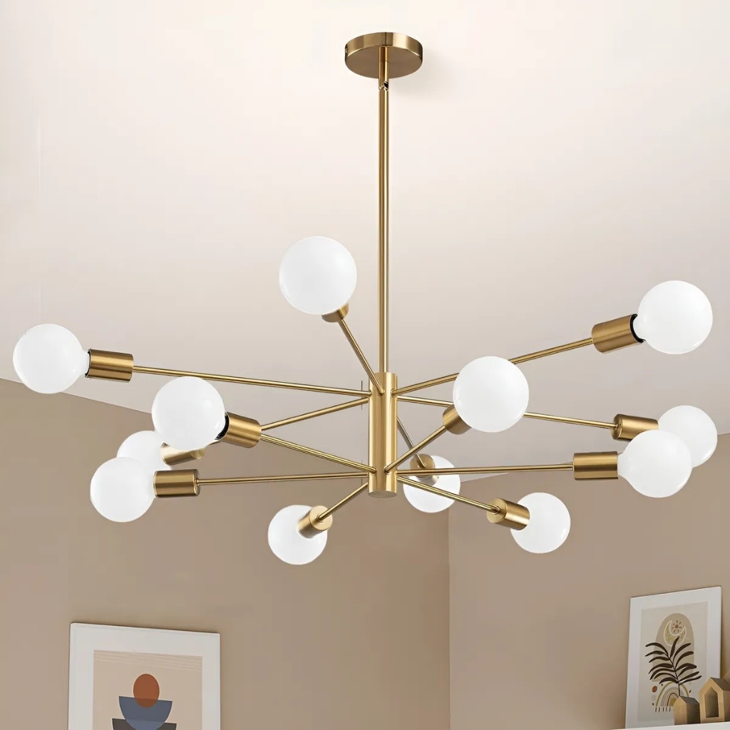 12 Lâmpadas Lustre Para Sala Jantar Teto Moderno Luminária em Oferta na Shopee