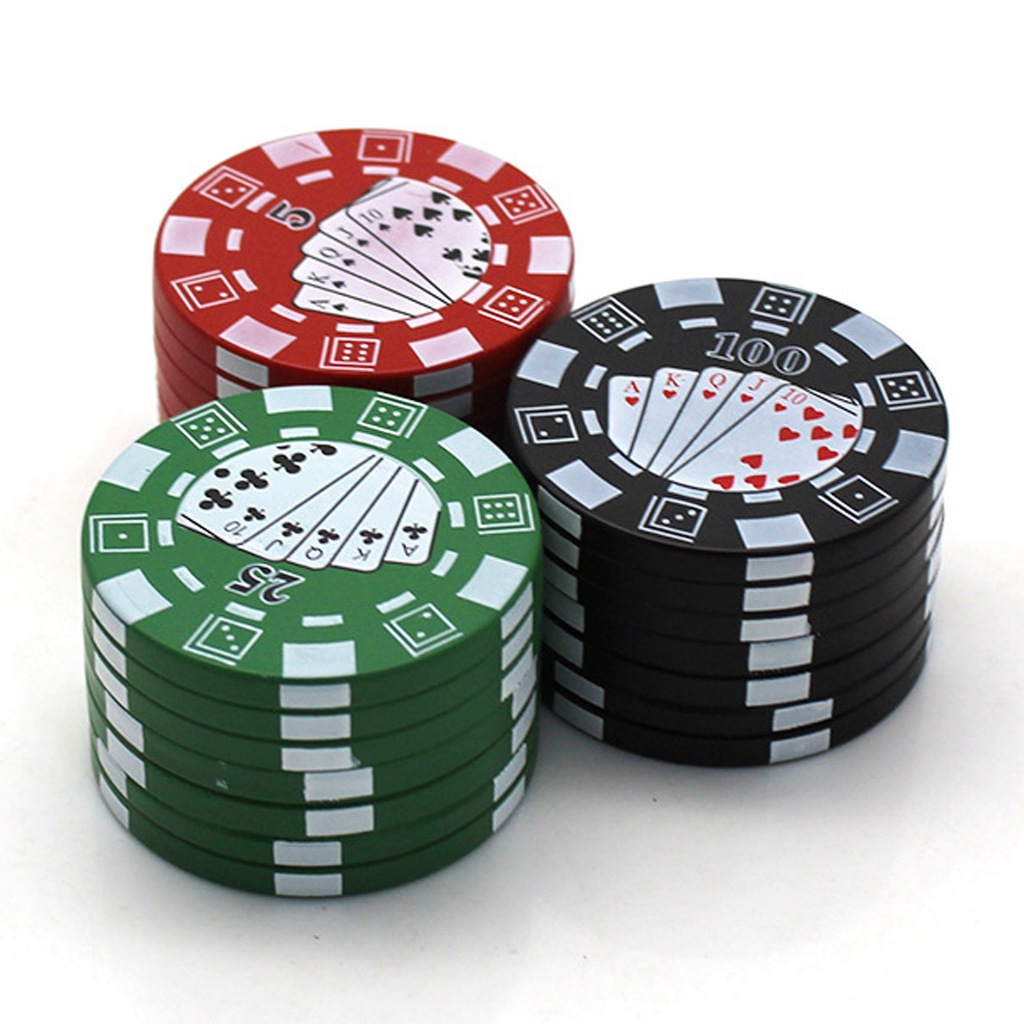 Triturador De Metal De 3 Camadas Estilo Pôquer , Ferramenta De Cozinha Compacta , Design Portátil , Presente Masculino D em Oferta na Shopee