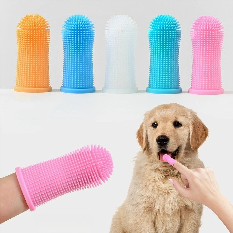 Escova de Dente Pet Silicone BPA Free – Maleável, Estojo Incluso, Limpeza 360° Ultra Macia! em Oferta na Shopee