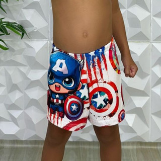 Samba Canção Moda infantil Suede Estampada Heróis Personagem Super-Herói Menino Conforto