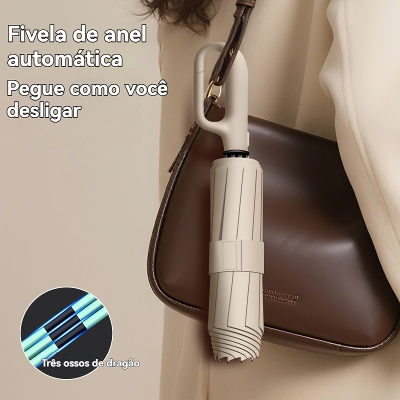 Reforçado e à prova de vento, adequado para homens e mulheres, para uso em chuva ou sol, e oferece proteção UV aprimorad