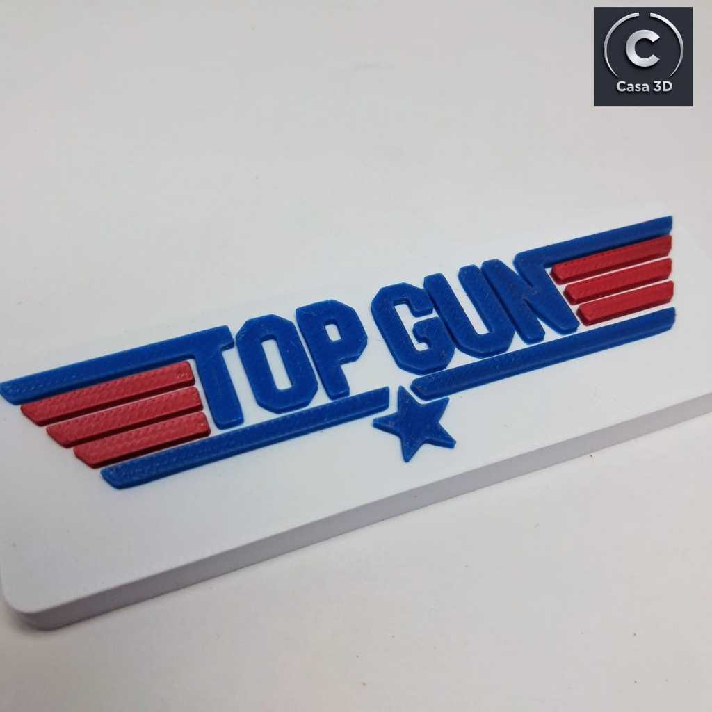 Placa Decorativa inspirada em Top Gun Maverick em Impressão 3D - Fã de Aviação e Cinema em Oferta na Shopee
