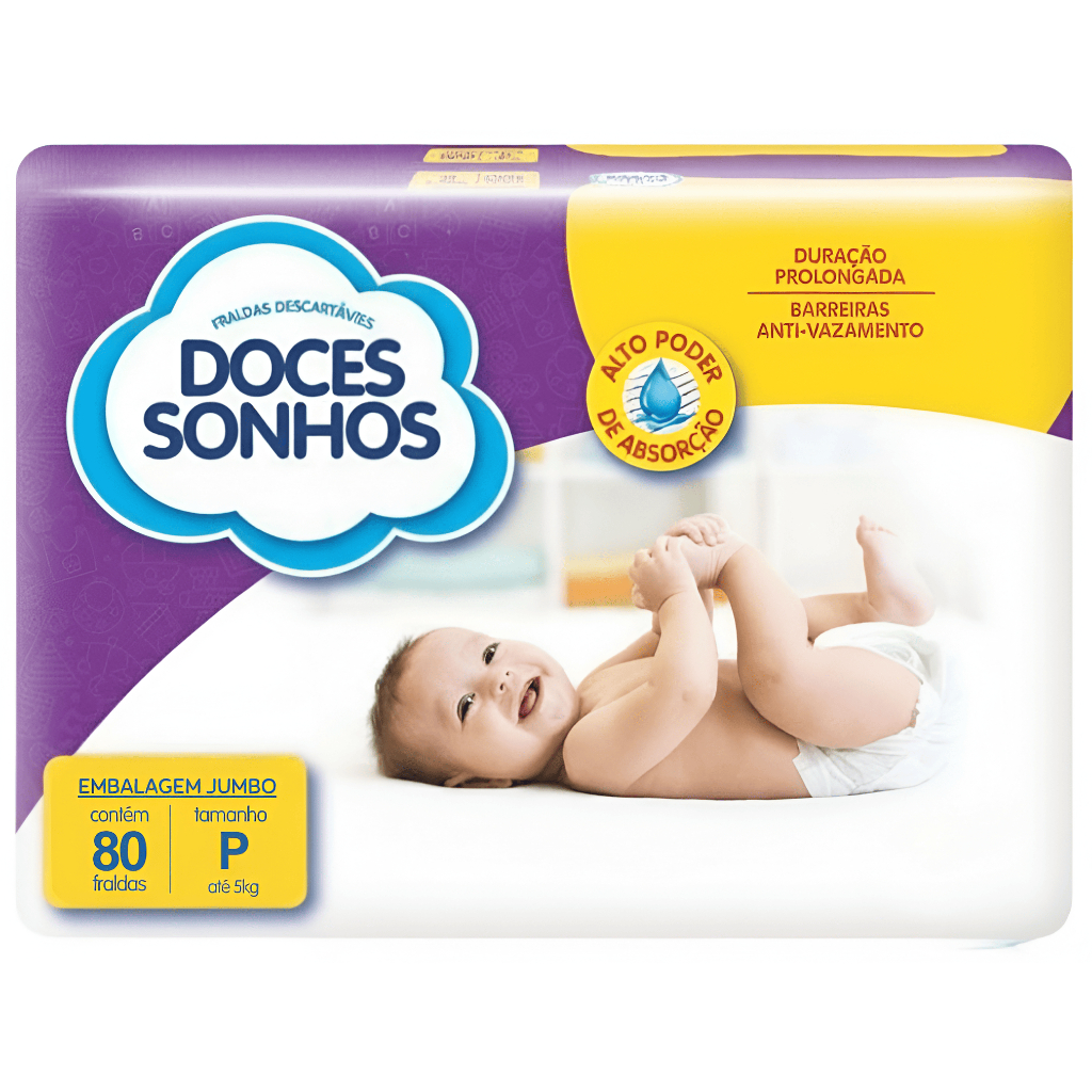 Fralda Descartável Infantil Doces Sonhos Jumbo Direto da Fábrica Revenda Barato em Oferta na Shopee