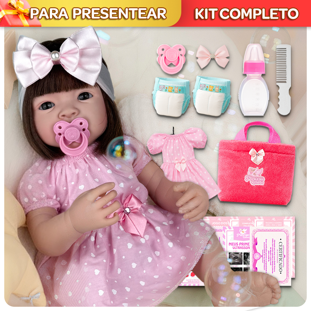 Bebê Reborn Realista + Itens Bolsa Maternidade Promoção!