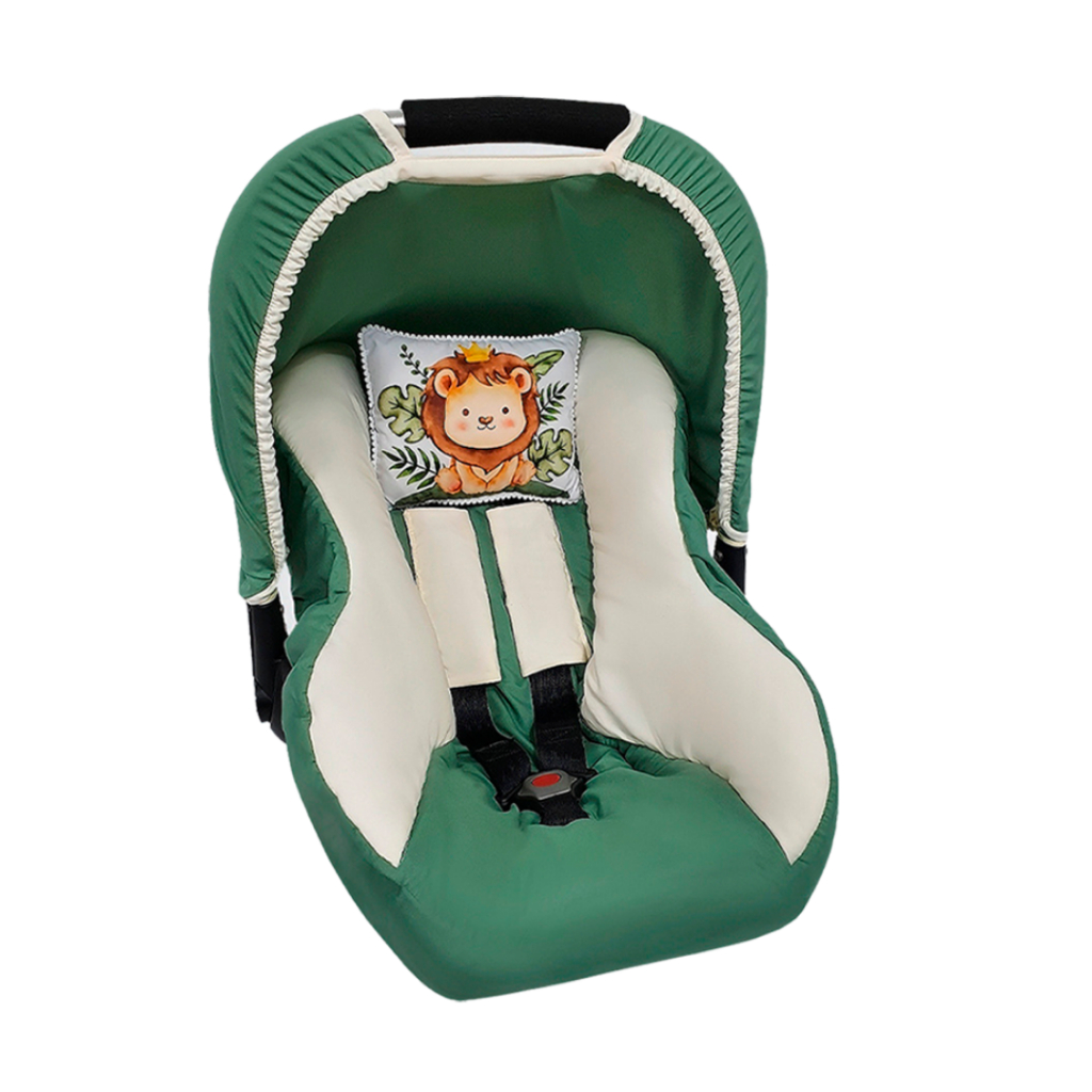 Kit Capa Protetora para Bebê Conforto com Capota e Protetores de Cinto Menino e Menina