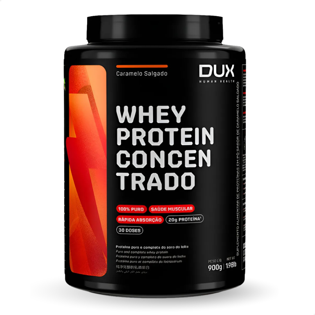 Whey Protein Concentrado 900g Dux Nutrition - Caramelo Salgado