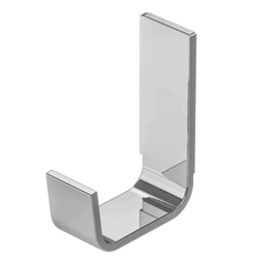 Gancho Cabide Unico Inox Cromado Fixação Dupla Banheiro/Lavabo/ Cozinha Multiuso