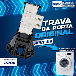 Trava Porta Lavadora Lava E Seca Samsung 220v WD10M WD11M WD103 WD106 WD8854 DC64-01538A Original em Oferta na Shopee