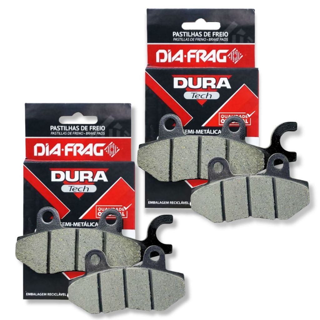 Kit Pastilhas de Freio P/ Kawasaki Ninja 250 / Ninja 300 / Z300 / Z400 Diafrag